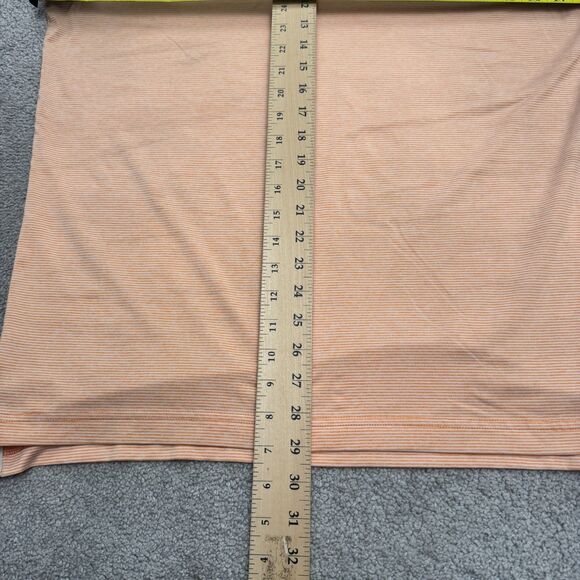 Johnnie-O SF San Francsico Giants MLB Polo Shirt Men Medium Orange White Striped - Picture 11 of 12